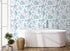 Blue Seashells Wallpaper – Coastal Ocean Pattern