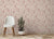 Brick Red Floral Wallpaper