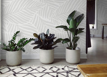 Light Grey Leaves Wallpaper