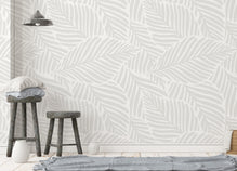 Light Grey Leaves Wallpaper