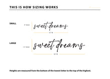 Sweet Dreams Wall sign