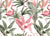 Green Pink Flamingos Wallpaper