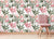 Green Pink Flamingos Wallpaper