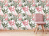 Green Pink Flamingos Wallpaper