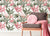 Green Pink Flamingos Wallpaper