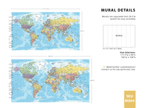 World Map Wall Mural