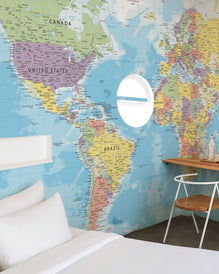 World Map Wall Mural