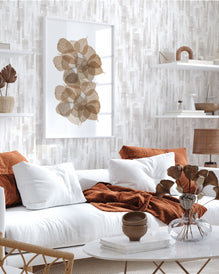 Beige Abstract Brush Stroke Wallpaper